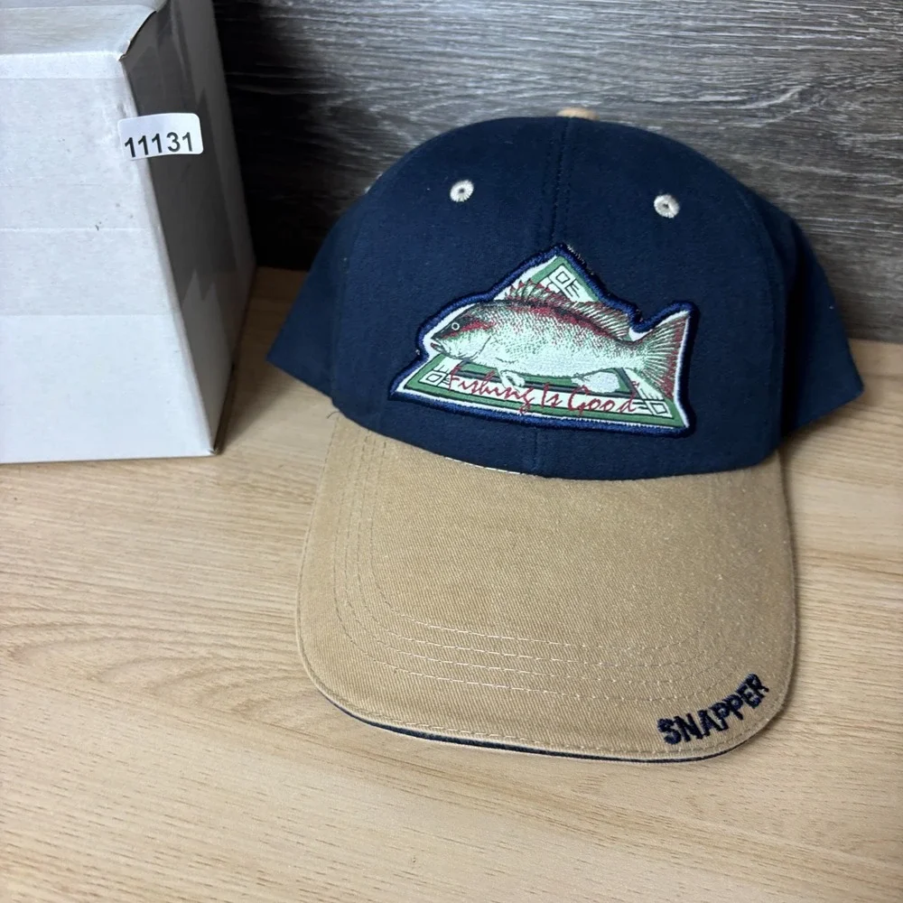 Vintage Ohero Fishing Hat Cap Strap Back Blue Fishing Is Good Mens